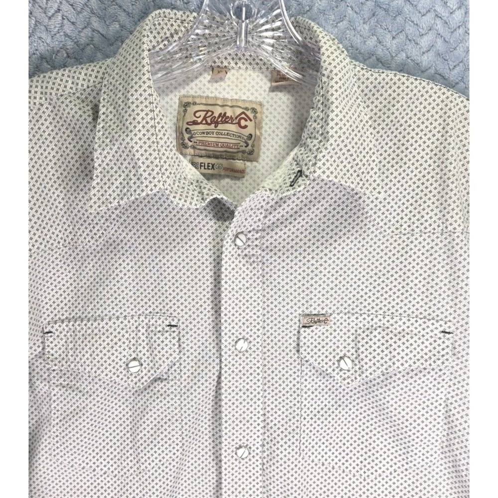 Rafter C Cowboy Pro Flex 45 Performance Shirt Snake Eye Pearl Snap Size XL Rodeo
